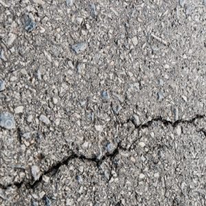 cracking asphalt